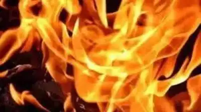Chennai: A major fire broke out at the 11th floor of an apartment complex in Thaiyur near