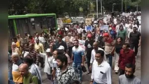Hundreds of Pune residents marched from Bal Gandharva Chowk to the PMC headquarters to protest