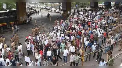 Hundreds of Pune residents marched from Bal Gandharva Chowk to the PMC headquarters to protest