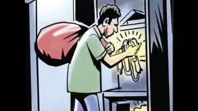 T‘puram: A daylight theft was reported at Kurakkanni near Varkala on Wednesday, with burglars