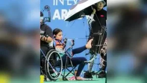 At the World Archery Para Series 2026 in Ahmedabad, para archers Rakesh Kumar and Sheetal Devi