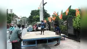 Rathi said, after the defence minister and CM Yogi will reach the dais created outside Rudraksh
