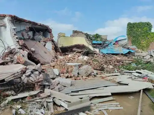 Lucknow: Five people were arrested after private individuals allegedly demolished four legally