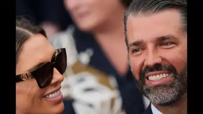 Trump argues his son Donald Trump Jr has calmed down since his marriage to Bettina Anderson