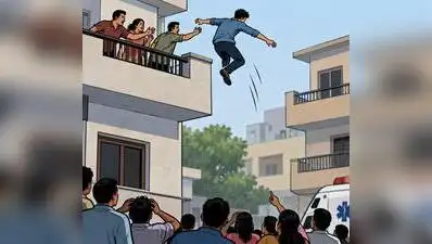 When the occupants noticed him and raised an alarm, he moved to the rooftop of an adjoining