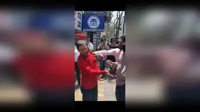 A videograb of the attack on the anti-noise campaigner on Thursday