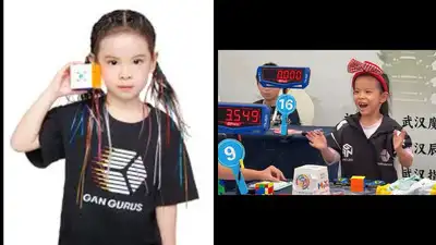 6-year-old Chinese girl breaks Rubic's Cube world record (female)