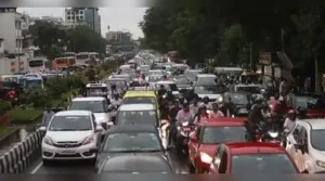 “It was raining heavily and with heavy traffic, even smaller roads were packed,” said Manish