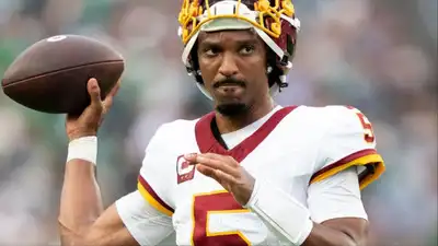 Jayden Daniels pushing to play despite dislocated elbow as Marshawn Lynch's NSFW comment