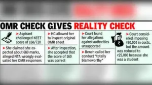 However, after reviewing her original OMR answer sheet, she: The wider industry impact