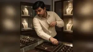 Vastrapur police arrested a sales executive for allegedly stealing gold jewellery worth Rs 5.8