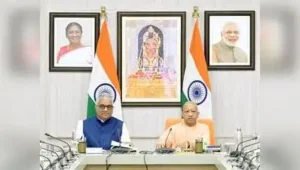 Yogi Adityanath and Bhupendra Yadav