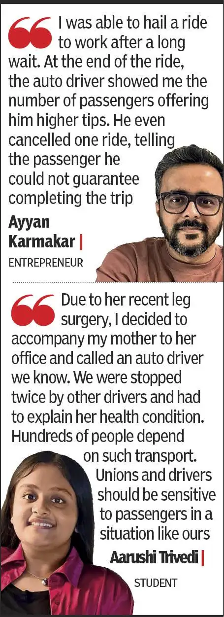 Rides were especially difficult to hail from the Ahmedabad airport and railway stations