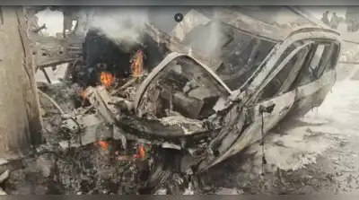 Neurosurgeon charred to death as car hits barrier on NH in Suryapet
