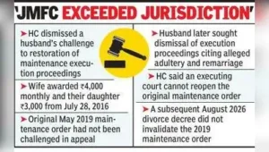 HC: Can't Reopen Maintenance Order In Execution Case On Adultery Claim