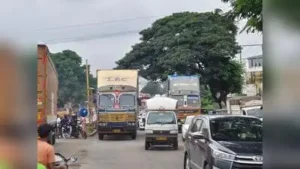 Traffic jam on Chakan stretch of Pune-Nashik highway