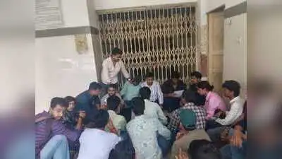 Agitated over the decision, students staged a protest outside the offices
