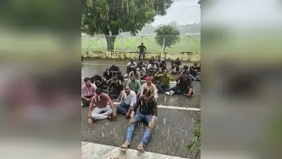 Agitated over the decision, students staged a protest outside the offices
