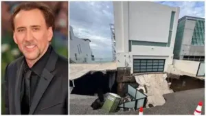 Photos show a massive sinkhole opening outside Nicolas Cage’s $10.5 million Malibu mansion