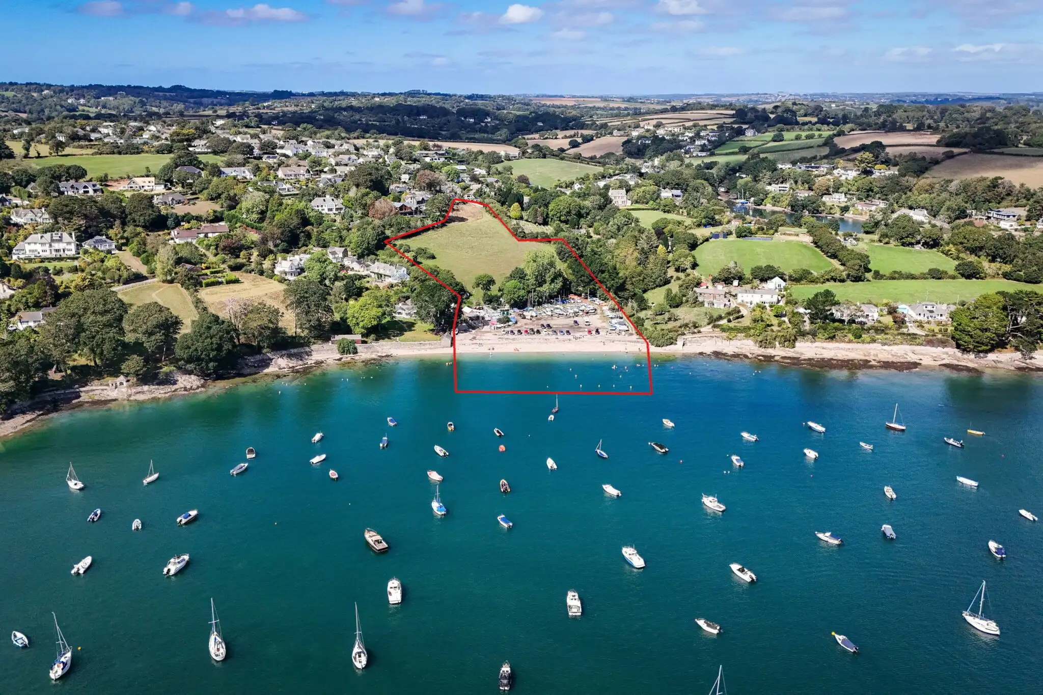 Loe Beach near Feock is on sale for £3 million with 6 acres, 78 metres foreshore, cafe, car park