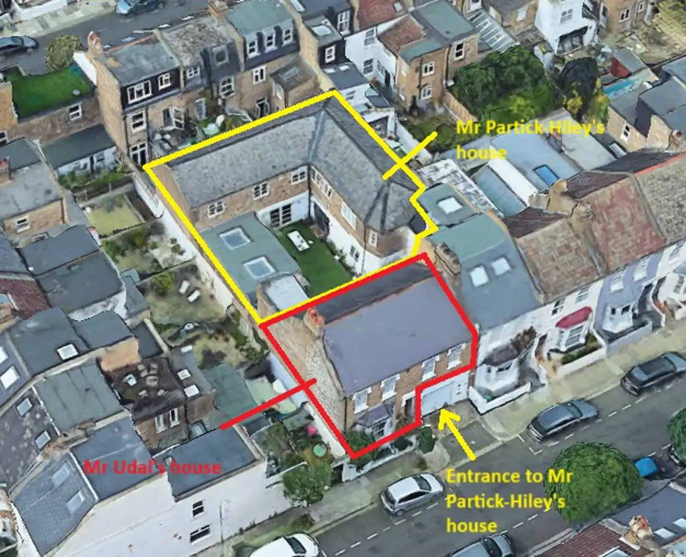 Parliament bell ringer Adrian Udal tore out a gate at his banker neighbour’s £2 million Fulham