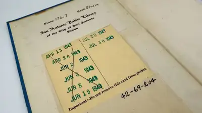 Which announced the unusual return in August 2025, the book was checked out in July 1943