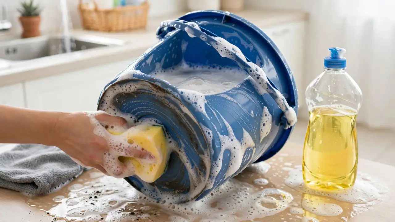 Because rough cleaning can leave marks on plastic, do not scrub too hard