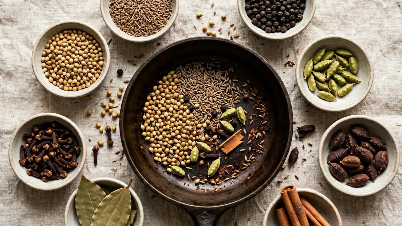 Grinding small batches lets you prepare blends suited to dal, sabzi, chole, sambar, rasam, pav