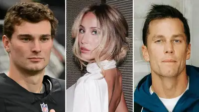 Fernando Mendoza, Alix Earle and Tom Brady (Image via Marca)