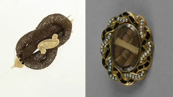 Pinterest One of the most intimate types of Victorian mourning jewellery was hair jewellery —