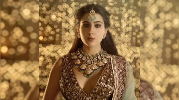 temple jewellery and antique finishes closely associated with South Indian brides, Polki