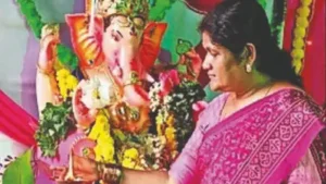 Narasimharajapura town panchayat president Jubeeda, a Muslim, has been leading Ganeshotsav