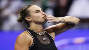 Aryna Sabalenka advanced to the third round of the US Open with an impressive 6-1, 6-1 victory