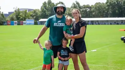 Jason Kelce wife Kylie Kelce hits back at viral TikTok comparing her to NFL wives