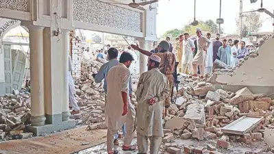Around 21 Pakistani security personnel were killed and dozens more injured in a suicide bombing