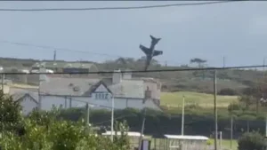 RAF Hawk T2 crashes and explodes near airbase in Wales