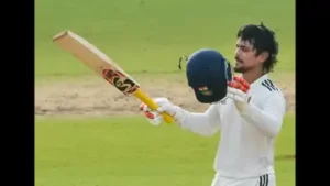 East Zone's captain Ishan Kishan celebrates his century on day 1 of the Duleep Trophy final