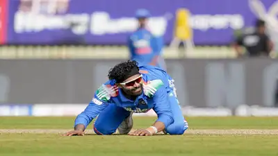 Ravindra Jadeja during the first ODI cricket match of a series between India and New Zealand