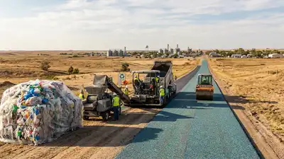 Roughly two million bags were processed for the project, turning lightweight waste into part