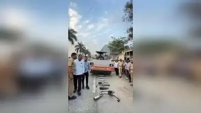 Kharadi police crush modified silencers as crackdown targets ‘bullet noise’ menace