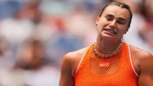 Aryna Sabalenka has joked that she might “receives high” herself if the cannabis smell keeps