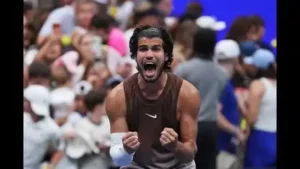 Carlos Alcaraz made a winning return to Grand Slam tennis at the US Open on Monday