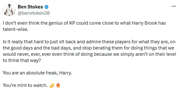 Ben Stokes makes huge Harry Brook-Kevin Pietersen comparison — 'Even KP couldn't come close'