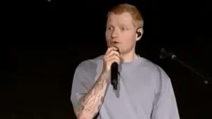 Ed Sheeran takes stage to address Macklemore row