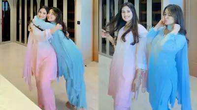 Pastels and festive dressing made a pretty combination at Sara Tendulkar and Saaniya Chandhok’s