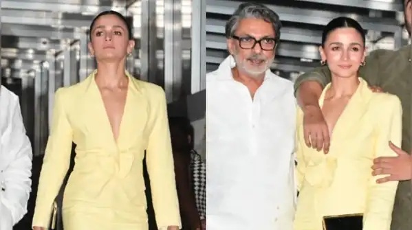 This time, the actor stepped out in a soft butter-yellow vintage Givenchy look, but it was