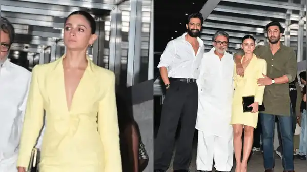 This time, the actor stepped out in a soft butter-yellow vintage Givenchy look, but it was