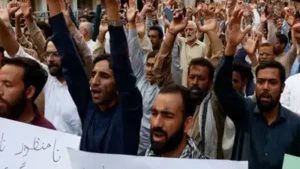 Pakistan’s finance minister Muhammad Aurangzeb separately warned that strikes, sit-ins, long