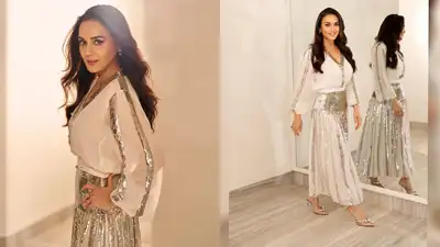 Preity Zinta clearly believes there’s no such thing as too much sparkle, and her latest look