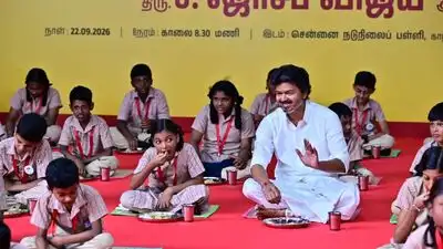 Serving pongal, sambar and sweet at the launch, chief minister also had breakfast